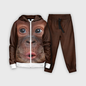 Детский костюм 3D с принтом Орангутанг BigFace в Кировске,  |  | bigface | глаза | голова | животные | лицо | обезьяна | орангутанг | рот