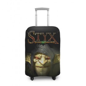 Чехол для чемодана 3D с принтом Styx в Кировске, 86% полиэфир, 14% спандекс | двустороннее нанесение принта, прорези для ручек и колес | 