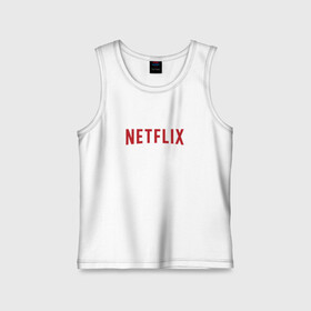 Детская майка хлопок с принтом Netflix в Кировске,  |  | logo | netflix | netflix logo | нетфликс | нэтфликс | сериалы | телевидение | фанат сериалов