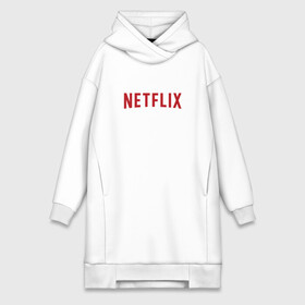 Платье-худи хлопок с принтом Netflix в Кировске,  |  | logo | netflix | netflix logo | нетфликс | нэтфликс | сериалы | телевидение | фанат сериалов