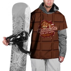 Накидка на куртку 3D с принтом Chocolate в Кировске, 100% полиэстер |  | chocolate | fresh | еда | плитка | сладости | шоколад