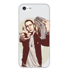 Чехол для iPhone 5/5S матовый с принтом Eminem Art в Кировске, Силикон | Область печати: задняя сторона чехла, без боковых панелей | art | eminem | hip hop | rap | rap god | арт | брюс | бумбокс | маршалл | мэтерс | рэп | хим хоп | эминем
