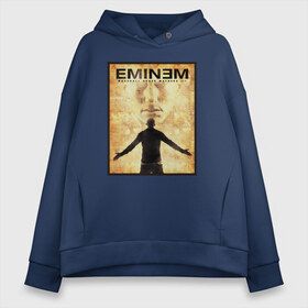 Женское худи Oversize хлопок с принтом EMINEM в Кировске, френч-терри — 70% хлопок, 30% полиэстер. Мягкий теплый начес внутри —100% хлопок | боковые карманы, эластичные манжеты и нижняя кромка, капюшон на магнитной кнопке | lp | marshall bruce mathers iii | rap | маршал брюс мэзерс третий | мезерс третий | реп | рэп | рэпер | эминем | эминэм