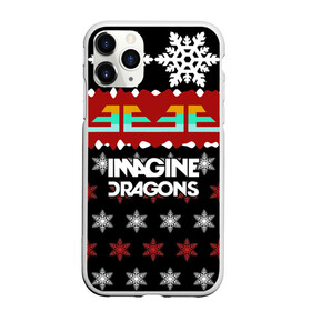 Чехол для iPhone 11 Pro матовый с принтом Праздничный Imagine Dragons в Кировске, Силикон |  | Тематика изображения на принте: альтернативный | американская | группа | драгонс | имеджин | инди | индирок | новогодний | поп | рождество | рок | свитер | электроник