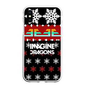 Чехол для iPhone XS Max матовый с принтом Праздничный Imagine Dragons в Кировске, Силикон | Область печати: задняя сторона чехла, без боковых панелей | альтернативный | американская | группа | драгонс | имеджин | инди | индирок | новогодний | поп | рождество | рок | свитер | электроник