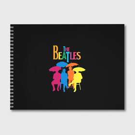 Альбом для рисования с принтом The beatles в Кировске, 100% бумага
 | матовая бумага, плотность 200 мг. | british | rock | the beatles