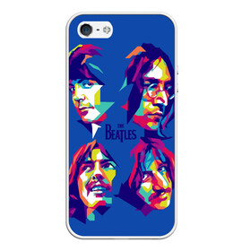 Чехол для iPhone 5/5S матовый с принтом The beatles в Кировске, Силикон | Область печати: задняя сторона чехла, без боковых панелей | the beatles | искусство | поп арт