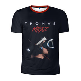 Мужская футболка 3D спортивная с принтом Thomas Mraz в Кировске, 100% полиэстер с улучшенными характеристиками | приталенный силуэт, круглая горловина, широкие плечи, сужается к линии бедра | 