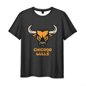 Мужская футболка 3D с принтом Chicago bulls в Кировске, 100% полиэфир | прямой крой, круглый вырез горловины, длина до линии бедер | chicago bulls | баскетбол