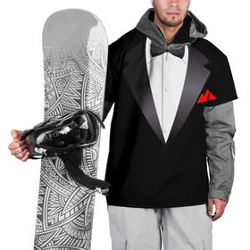 Накидка на куртку 3D с принтом Смокинг в Кировске, 100% полиэстер |  | жених | муж | свадьба | смокинг | смокинг для жениха