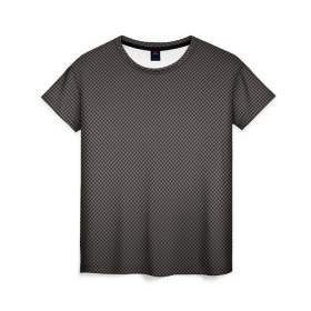 Женская футболка 3D с принтом Carbon-2 в Кировске, 100% полиэфир ( синтетическое хлопкоподобное полотно) | прямой крой, круглый вырез горловины, длина до линии бедер | карбон | текстура