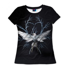 Женская футболка 3D с принтом Птица-гром в Кировске, 100% полиэфир ( синтетическое хлопкоподобное полотно) | прямой крой, круглый вырез горловины, длина до линии бедер | мифические животные | мифы