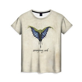 Женская футболка 3D с принтом Swooping evil в Кировске, 100% полиэфир ( синтетическое хлопкоподобное полотно) | прямой крой, круглый вырез горловины, длина до линии бедер | мифические животные | мифы