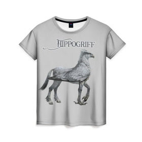 Женская футболка 3D с принтом Гипогриф в Кировске, 100% полиэфир ( синтетическое хлопкоподобное полотно) | прямой крой, круглый вырез горловины, длина до линии бедер | мифические животные | мифы