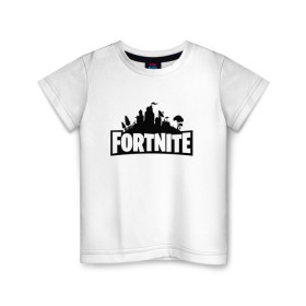Детская футболка хлопок с принтом Fortnite в Кировске, 100% хлопок | круглый вырез горловины, полуприлегающий силуэт, длина до линии бедер | fortnite
