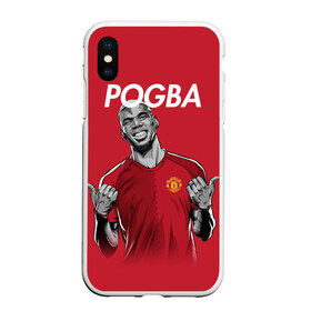 Чехол для iPhone XS Max матовый с принтом Pogba Manchester United в Кировске, Силикон | Область печати: задняя сторона чехла, без боковых панелей | mu | paul | pogba | манчестер юнайтед | мю | погба | форма