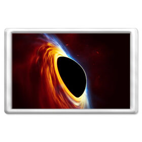Магнит 45*70 с принтом Black planet в Кировске, Пластик | Размер: 78*52 мм; Размер печати: 70*45 | Тематика изображения на принте: black hole | planet | space | астрономия | вселенная | звёзды | космос | млечный путь | планета | чёрная дыра
