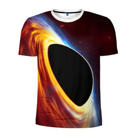 Мужская футболка 3D спортивная с принтом Black planet в Кировске, 100% полиэстер с улучшенными характеристиками | приталенный силуэт, круглая горловина, широкие плечи, сужается к линии бедра | black hole | planet | space | астрономия | вселенная | звёзды | космос | млечный путь | планета | чёрная дыра