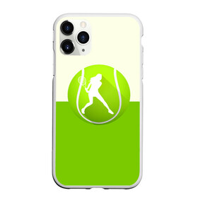 Чехол для iPhone 11 Pro матовый с принтом Теннис в Кировске, Силикон |  | sport | логотип | мяч | спорт | теннис