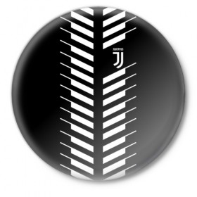 Значок с принтом Juventus 2018 Creative #2 в Кировске,  металл | круглая форма, металлическая застежка в виде булавки | juventus | футбол | футбольный клуб | ювентус
