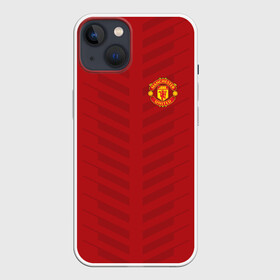 Чехол для iPhone 13 с принтом Manchester United Creative 1 в Кировске,  |  | emirates | fc | manchester united | абстракция | геометрия | зож | клуб | линии | манчестер юнайтед | модные | мяч | россии | спорт | спортивные | стиль | тренды | футбол | футбольный клуб | экстрим | эмблема