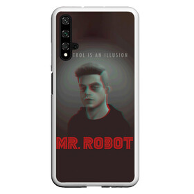 Чехол для Honor 20 с принтом Mr Robot в Кировске, Силикон | Область печати: задняя сторона чехла, без боковых панелей | mister robot | mr robot | rami malek | мистер робот | рами малек