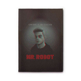 Обложка для автодокументов с принтом Mr Robot в Кировске, натуральная кожа |  размер 19,9*13 см; внутри 4 больших “конверта” для документов и один маленький отдел — туда идеально встанут права | mister robot | mr robot | rami malek | мистер робот | рами малек