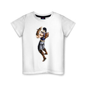 Детская футболка хлопок с принтом Джонатан Джостар в Кировске, 100% хлопок | круглый вырез горловины, полуприлегающий силуэт, длина до линии бедер | anime | jojo | jojos bizarre adventure | аниме | джонатан джостар