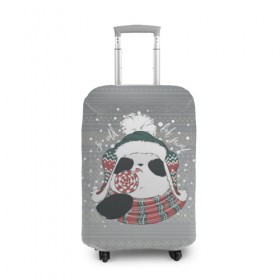 Чехол для чемодана 3D с принтом So cold, but sweet в Кировске, 86% полиэфир, 14% спандекс | двустороннее нанесение принта, прорези для ручек и колес | Тематика изображения на принте: зима | новый год | панда | подарок | рождество