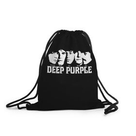 Рюкзак-мешок 3D с принтом Deep Purple в Кировске, 100% полиэстер | плотность ткани — 200 г/м2, размер — 35 х 45 см; лямки — толстые шнурки, застежка на шнуровке, без карманов и подкладки | album | british | deep purple | england | heavy metal | rock group | альбом | англия | британская | рок группа | хеви металл