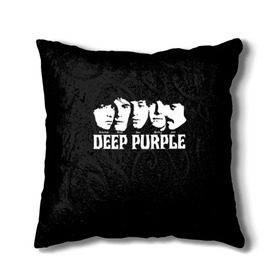 Подушка 3D с принтом Deep Purple в Кировске, наволочка – 100% полиэстер, наполнитель – холлофайбер (легкий наполнитель, не вызывает аллергию). | состоит из подушки и наволочки. Наволочка на молнии, легко снимается для стирки | album | british | deep purple | england | heavy metal | rock group | альбом | англия | британская | рок группа | хеви металл