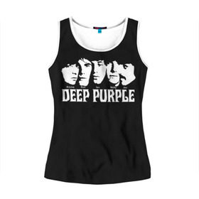 Женская майка 3D с принтом Deep Purple в Кировске, 100% полиэстер | круглая горловина, прямой силуэт, длина до линии бедра | album | british | deep purple | england | heavy metal | rock group | альбом | англия | британская | рок группа | хеви металл