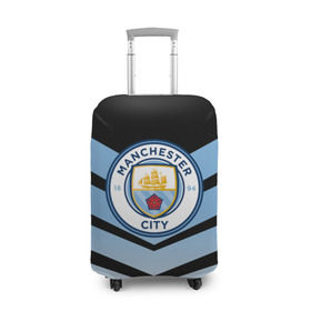 Чехол для чемодана 3D с принтом Manchester city 2018 Arrow в Кировске, 86% полиэфир, 14% спандекс | двустороннее нанесение принта, прорези для ручек и колес | fc | manchester city | манчестер сити | спорт | спортивные | футбол | футбольный клуб