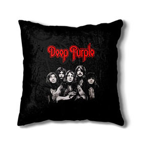 Подушка 3D с принтом Deep Purple в Кировске, наволочка – 100% полиэстер, наполнитель – холлофайбер (легкий наполнитель, не вызывает аллергию). | состоит из подушки и наволочки. Наволочка на молнии, легко снимается для стирки | album | british | deep purple | england | heavy metal | rock group | альбом | англия | британская | рок группа | хеви металл