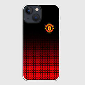 Чехол для iPhone 13 mini с принтом МАНЧЕСТЕР ЮНАЙТЕД | FCMU | MANCHESTER UNITED в Кировске,  |  | emirates | fc | manchester united | абстракция | геометрия | зож | клуб | линии | манчестер юнайтед | модные | мяч | россии | спорт | спортивные | стиль | тренды | футбол | футбольный клуб | экстрим | эмблема