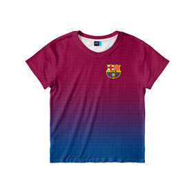 Детская футболка 3D с принтом FC Barcelona #12 в Кировске, 100% гипоаллергенный полиэфир | прямой крой, круглый вырез горловины, длина до линии бедер, чуть спущенное плечо, ткань немного тянется | fc | fc barcelona | fcb | барселона | спорт | спортивные | футбол | футбольный клуб