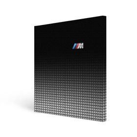 Холст квадратный с принтом BMW 2018 Black and White III в Кировске, 100% ПВХ |  | Тематика изображения на принте: bmw | автомобильные | бмв