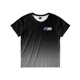 Детская футболка 3D с принтом BMW 2018 Black and White III в Кировске, 100% гипоаллергенный полиэфир | прямой крой, круглый вырез горловины, длина до линии бедер, чуть спущенное плечо, ткань немного тянется | Тематика изображения на принте: bmw | автомобильные | бмв