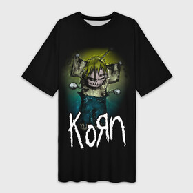 Платье-футболка 3D с принтом Korn в Кировске,  |  | korn | koяn | альтернативный | арвизу | гранж | грув | группа | дэвис | корн | коян | лузье | манки | метал | музыка | нюметал | панк | песни | рок | уэлч | филди | филипп | хэд | шаффер