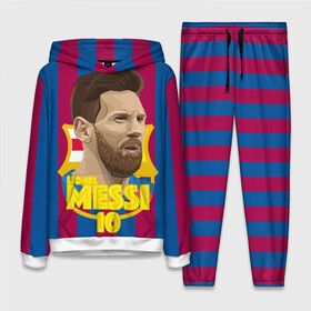 Женский костюм 3D (с толстовкой) с принтом Lionel Messi Barcelona в Кировске,  |  | barca | barcelona | barsa | barselona | kit | leo | mesi | messi | барса | барселона | лео | лионель | меси | месси