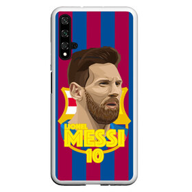 Чехол для Honor 20 с принтом Lionel Messi Barcelona в Кировске, Силикон | Область печати: задняя сторона чехла, без боковых панелей | barca | barcelona | barsa | barselona | kit | leo | mesi | messi | барса | барселона | лео | лионель | меси | месси