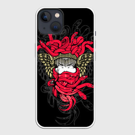 Чехол для iPhone 13 с принтом Горгона Медуза в Кировске,  |  | face | fashion | gorgon medusa | hair | head | lady | monster | snake | style | the protectress | woman | волосы | голова | горгона медуза | женщина | защитница | змеи | лицо | мода | повелительница | стиль | чудовище