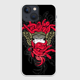 Чехол для iPhone 13 mini с принтом Горгона Медуза в Кировске,  |  | face | fashion | gorgon medusa | hair | head | lady | monster | snake | style | the protectress | woman | волосы | голова | горгона медуза | женщина | защитница | змеи | лицо | мода | повелительница | стиль | чудовище