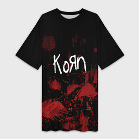 Платье-футболка 3D с принтом Korn в Кировске,  |  | korn | koяn | альтернативный | арвизу | гранж | грув | группа | дэвис | корн | коян | лузье | манки | метал | музыка | нюметал | панк | песни | рок | уэлч | филди | филипп | хэд | шаффер