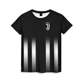 Женская футболка 3D с принтом Juventus 2018 Line в Кировске, 100% полиэфир ( синтетическое хлопкоподобное полотно) | прямой крой, круглый вырез горловины, длина до линии бедер | fc | juventus | спорт | фк | футбол | ювентус