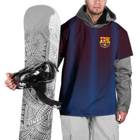 Накидка на куртку 3D с принтом FC Barcelona Gradient в Кировске, 100% полиэстер |  | fc | fc barcelona | fcb | барселона | спорт | спортивные | фк | футбол