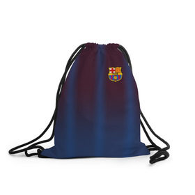 Рюкзак-мешок 3D с принтом FC Barcelona Gradient в Кировске, 100% полиэстер | плотность ткани — 200 г/м2, размер — 35 х 45 см; лямки — толстые шнурки, застежка на шнуровке, без карманов и подкладки | fc | fc barcelona | fcb | барселона | спорт | спортивные | фк | футбол