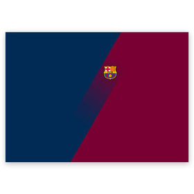 Поздравительная открытка с принтом FC Barcelona 2018 Элита в Кировске, 100% бумага | плотность бумаги 280 г/м2, матовая, на обратной стороне линовка и место для марки
 | fc barcelona | fcb | барселона | спорт | спортивные | фк | футбол