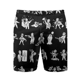 Мужские шорты 3D спортивные с принтом Фоллаут : Перки в Кировске,  |  | Тематика изображения на принте: fallout | игра | перки | пип бой | рпг | фаллаут | ядерная война
