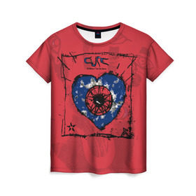 Женская футболка 3D с принтом The Cure в Кировске, 100% полиэфир ( синтетическое хлопкоподобное полотно) | прямой крой, круглый вырез горловины, длина до линии бедер | robert smith | rock band | the cure | uk | британия | роберт смит | рок группа